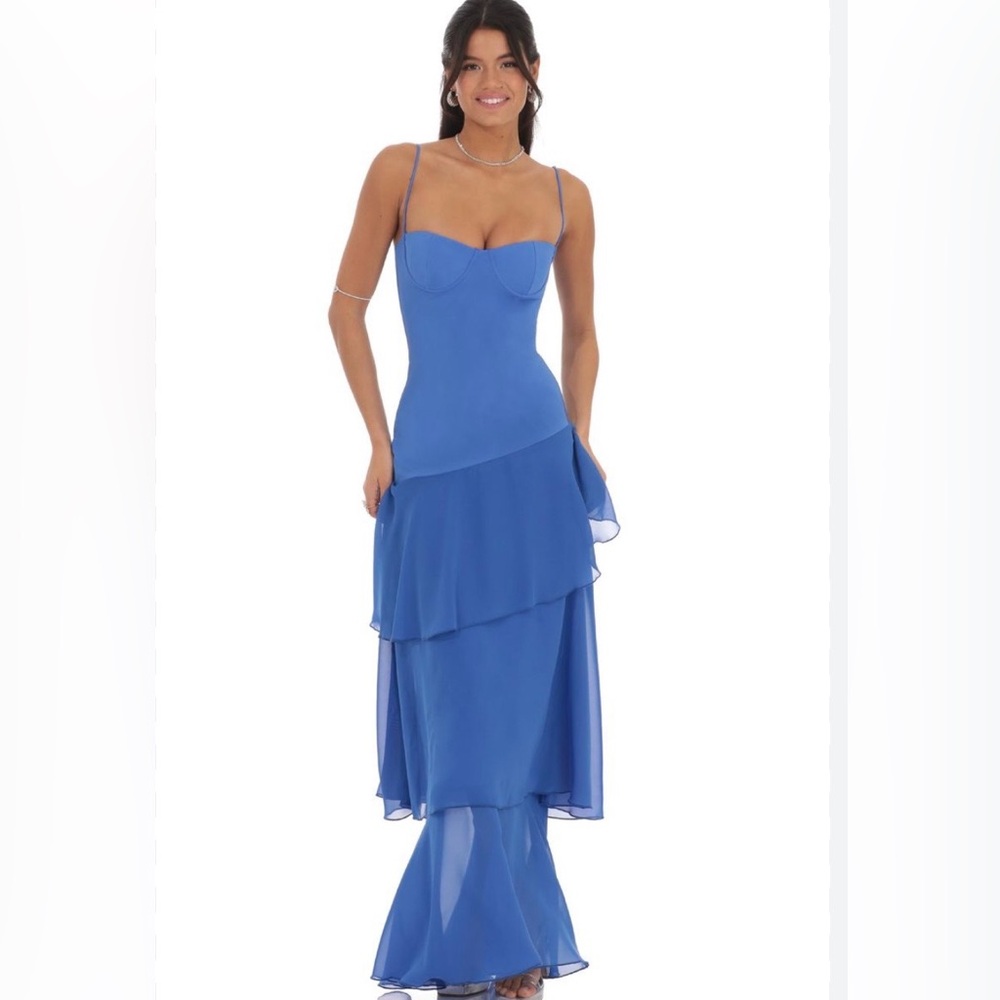 Lucy in the Sky Strapless Blue Dress